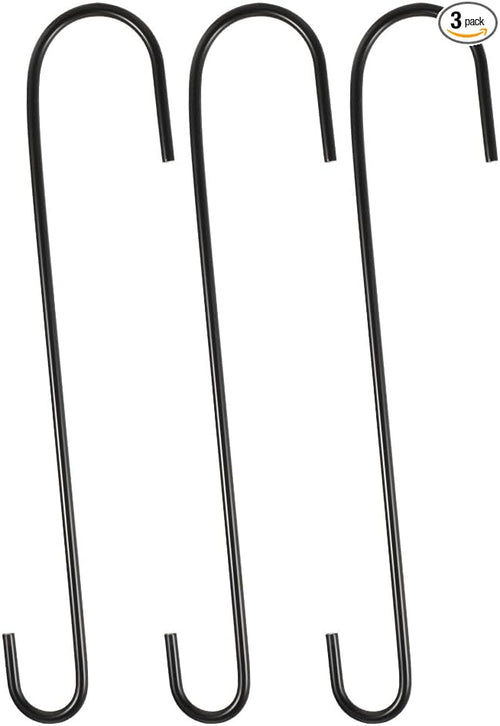 Vindar 3 Pack 12 Inches Bird Feeder Hook Extra Large S Hooks Heavy Duty Hooks Hangers for Tree Branch, Bird Feeder, Hummingbirds Feeders, Bird House, Office, Wind Chimes, Lanterns, Gardening Tools