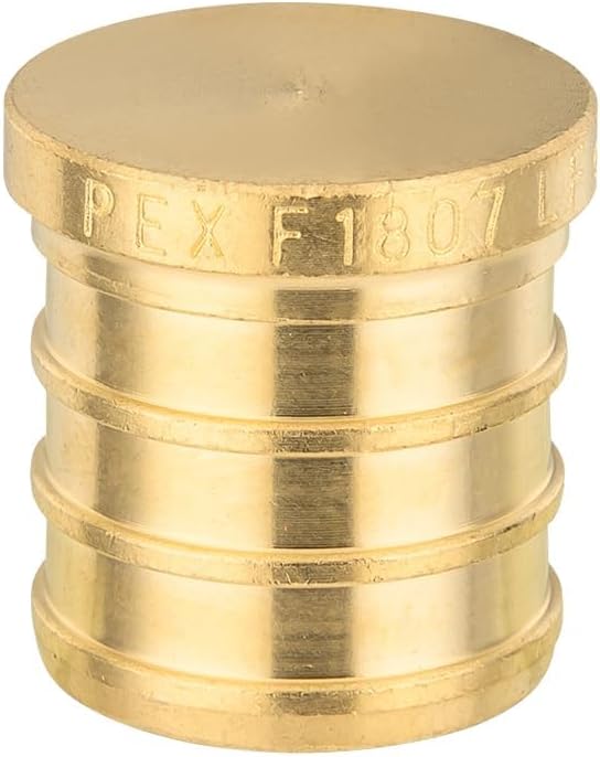 (Pack of 200) EFIELD Pex Plug 1-inch End Cap Brass Crimp Fittings, ASTM F1807