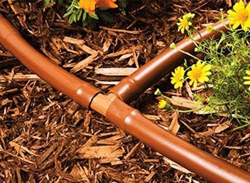 (40-Piece) - Irrigation Fittings Kit for 1/2" Inch Tubing - Tees, Couplings, Elbows, End Cap Figure 8 Plugs - Barbed Connectors (Rain Bird 17mm .600 ID Drip or Sprinkler Systems) (Brown Pro Kit)