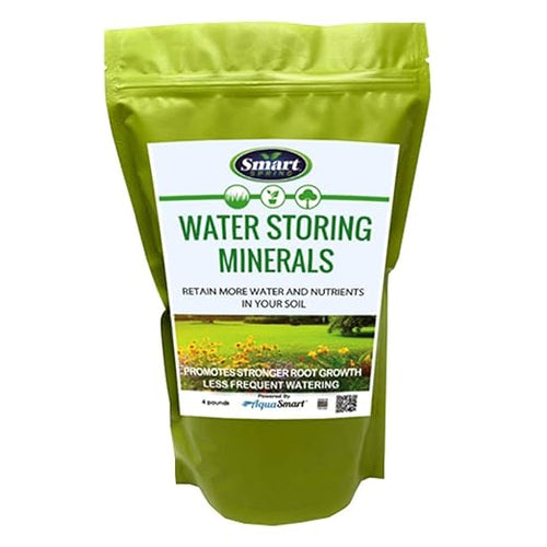 Water Storing Minerals - 4-Pound Water Absorbing Granules – Reduce Plant Waterings by 50% for Indoor Pots and Outdoor Gardens – Natural Non-Toxic Magic Sand Soil Additive for Planters & Lawns