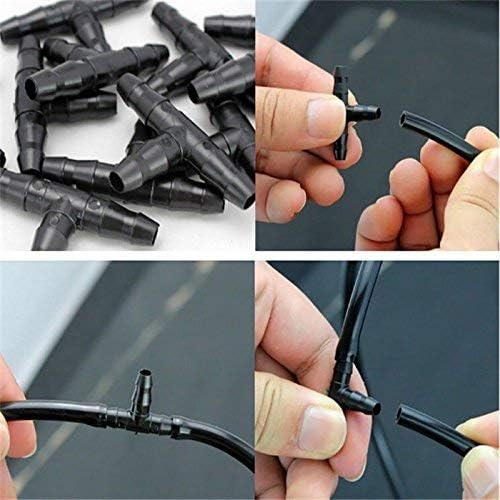 (100 PACK) - Barbed 1/4"-Inch Drip Coupling Fitting (fits 0.140/0.170 ID) 2-Way Connector, Premium Quality Drip Irrigation Tubing Connector Fitting (Coupling)