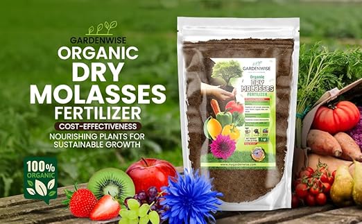 Organic Molasses for Plants - Horticultural Molasses - Ideal for Traditional & Hydroponic Gardening, for Indoor & Outdoor Plants (4 QUARTS)