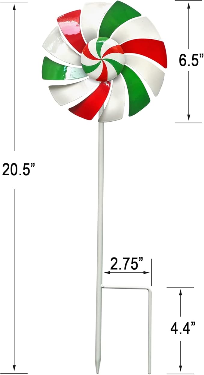 Windmill Decoration,Outdoor Metal Stakes, Wind Catcher Spinner Garden Stakes, Outdoor Wind Spinners, Yard Patio Decoration, Set of 3