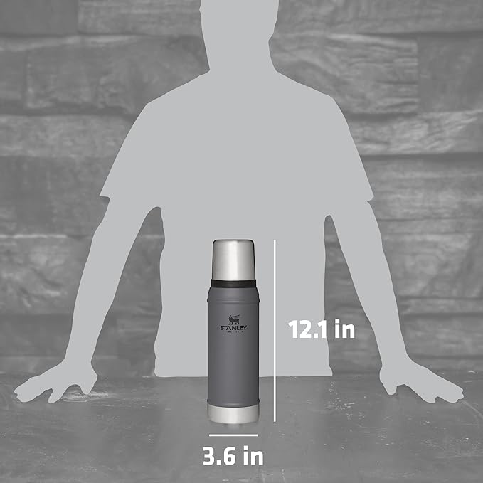 Stanley Classic Vacuum Insulated Wide Mouth Bottle -BPA-Free 18/8 Stainless Steel Thermos for Cold & Hot Beverages