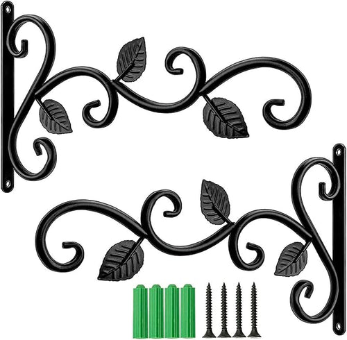2 Pack Plants Hangers Outdoor Indoor Decor, Wall Hooks for Hanging Plant Bracket, Plant Hooks for Bird Feeder, Wind Chime, Lights, Lanterns