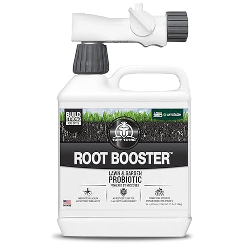 Turf Titan Root Booster Hose End – Lawn Probiotic & Garden Booster – Natural Liquid Probiotic for Lawn Care – Green Lawn Booster for Lawn Maintenance