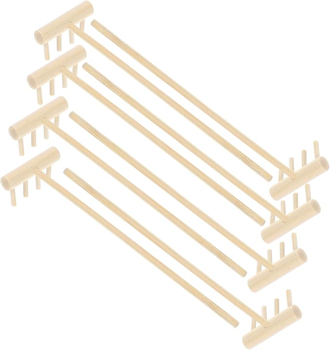 40 pcs Office Table Mini Rakes Rock Drawing Mothers Tool Decoration Serenity Smoothing Push Beige Tools and Zen Garden Gardens Kits Wood for Plants Fathers Hand Four Kits- Kit