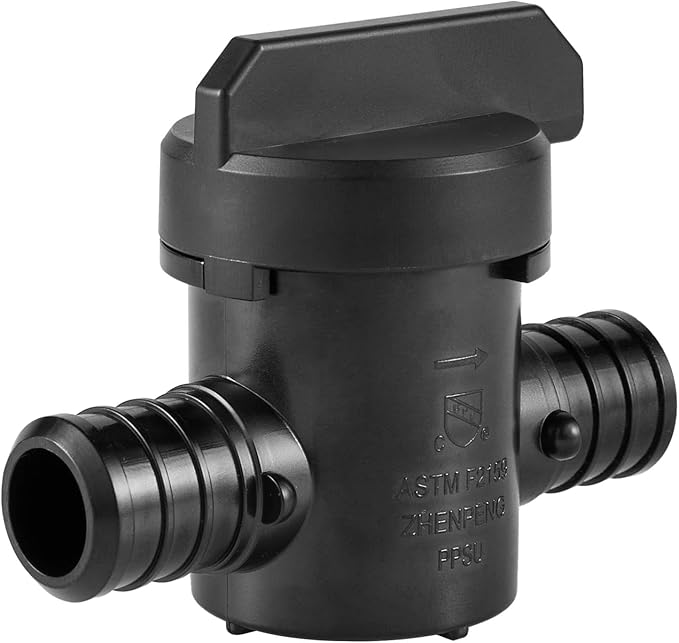 (Pack of 10) EFIELD Poly PPSU Barb Crimp Pex 3/4" X 3/4" Full Port Ball Valve, ASTM F2159