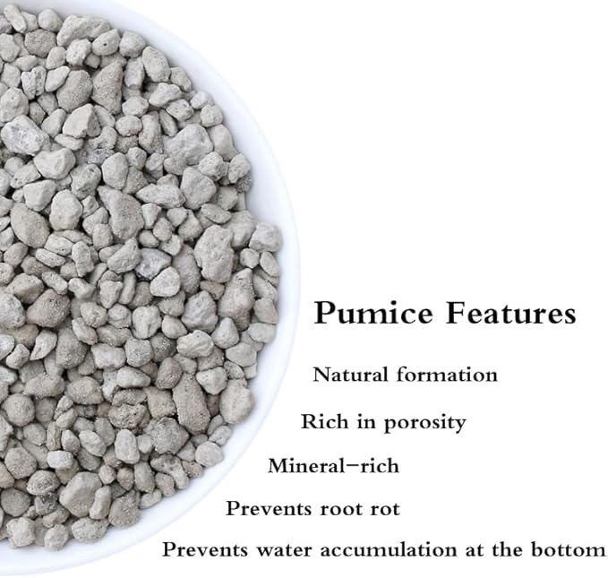 Voulosimi Garden Pumice Rock Horticultural Cactus Bonsai Succulent Soil Additive for Plants, Landscaping, Vase Fillers (1/4 inch, 3 LB)