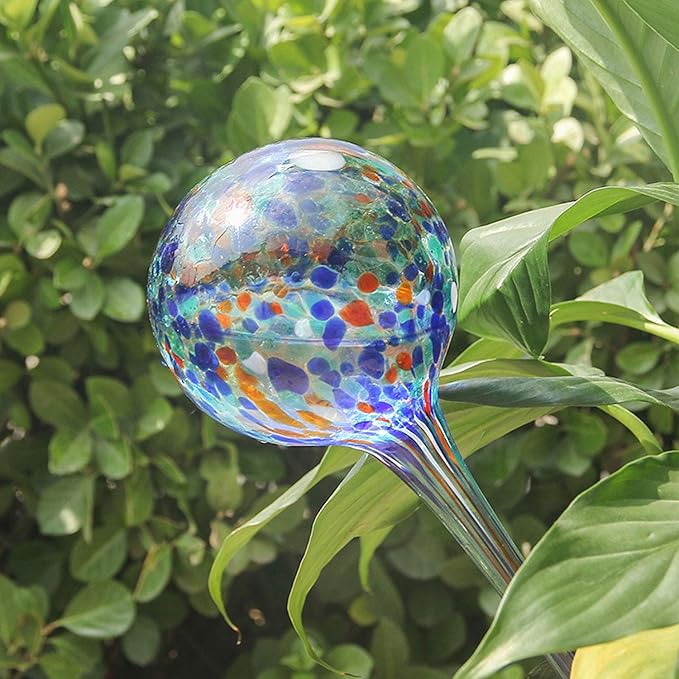 Brajttt Plant Watering Globes Automatic Glass Watering Bulbs, Glass Ball Planter, Decorative Garden Watering Cans Glass drip Ball with 8 Tags, 8-Pack, 2.95 inch Diameter