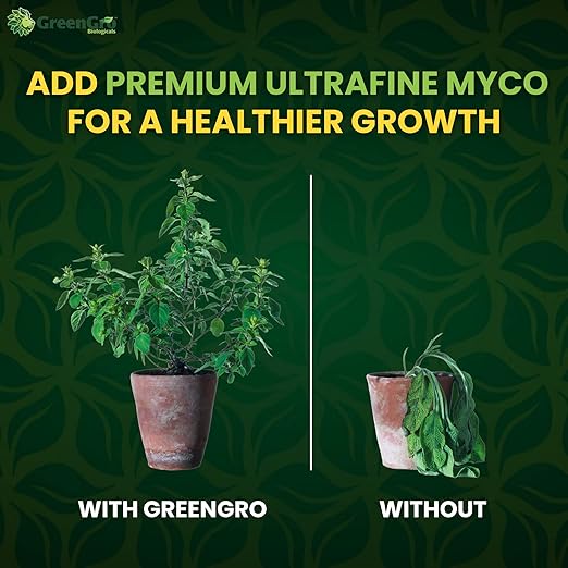 GreenGro Premium Ultrafine Myco - Mycorrhizal Inoculant & Water Soluble Root Enhancer from Superior Strains/Improves Nutrient Uptake & Eases Transplant/Indoor & Outdoor Plant Fertilizer (3 lb)