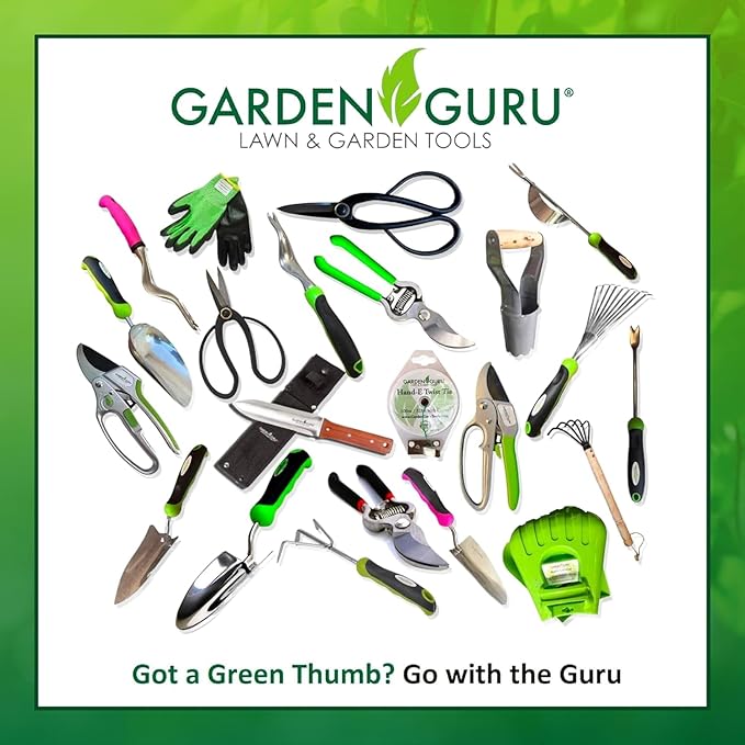Garden Guru Hand Rake Cultivator Claw Soil Tiller - Military Grade Steel - Rust Resistant - 5 Tine Japanese Ninja Claw - Comfortable Wood Handle - Perfect Pulverized and Aerated Soil (4 Pack)