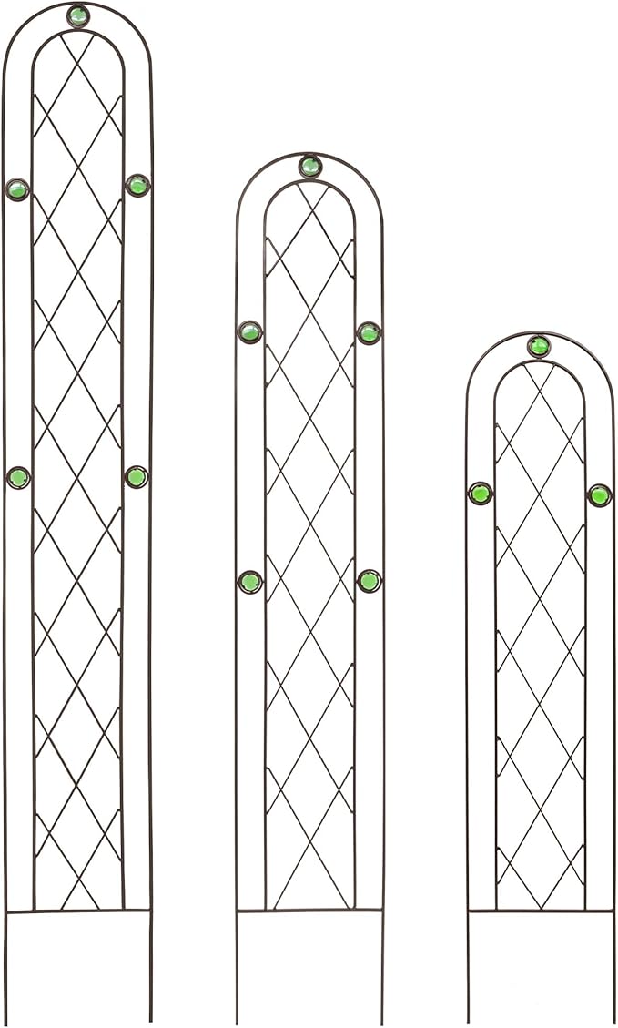 Arcadia Garden Products TR01 4' x 10" Arched Garden Trellis, Black