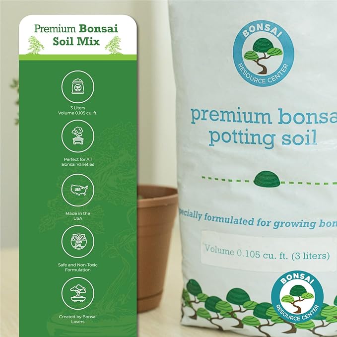 Bonsai Soil Mix, Ready to Use - Bonsai Potting Soil - Great Drainage, Soil - Soil Can Also Be Used for Succulent, Cactus, Money Tree - Akadama Soil - Pumice for Plants