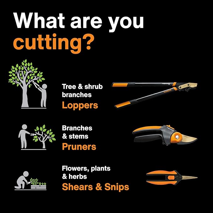Fiskars Bypass Pruning Shears, 5/8-Inch Cut Capacity Garden Clippers, Gardening Scissors with Sharp, Rust Resistant Steel Blade