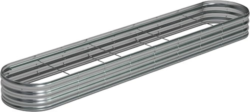 12x2x1ftOval Galvanized Raised Garden Bed,Outdoor Planter Box Metal Patio Kit Planting Bed for Vegetables Flowers and Succulents