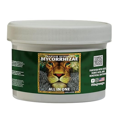 GreenGro Premium Ultrafine Myco - Mycorrhizal Inoculant & Water Soluble Root Enhancer from Superior Strains/Improves Nutrient Uptake & Eases Transplant/Indoor & Outdoor Plant Fertilizer (4 oz)