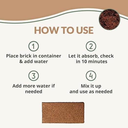 Coco Coir 650gm Bricks (5-Pack) + Neem Bliss (5lbs) - OMRI-Listed Coco Coir & Neem Seed Meal Fertilizer for Plants - All Natural Neem Cake Fertilizer - Organic Coco Coir for Plants, Herbs, Gardening