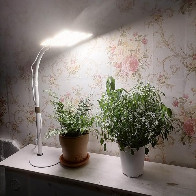 Tabletop Grow Light LED Full Spectrum UV IR, Veg Seed Starting Seedlings Bonsai Houseplant Plant Light, Desk Grow Lights for Indoor Plants, 16"-24" Height Adjustable