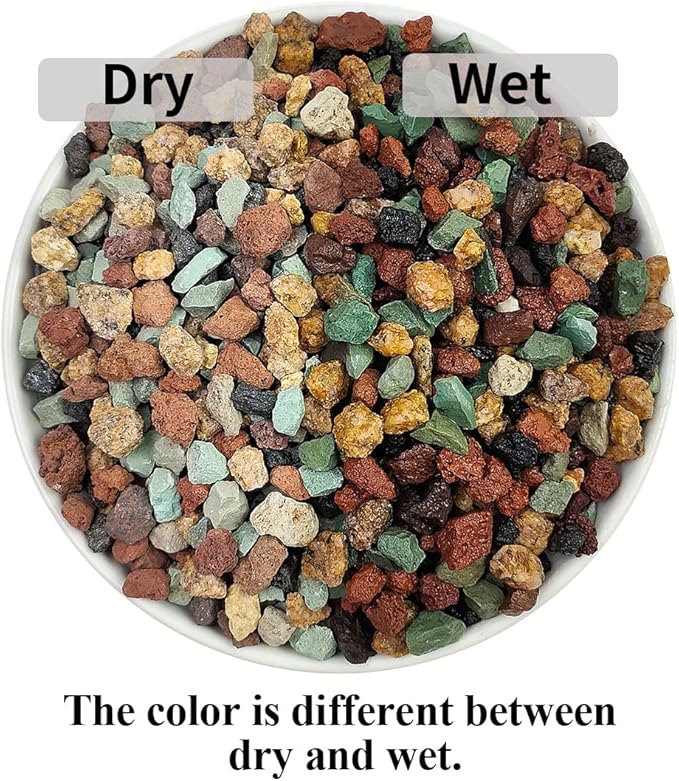 Succulent Cactus Soil Potting Mix Horticultural Lava Rocks Bonsai Soil for Indoor Plants Drainage Volcanic Rock for Terrarium Gardening Top Dressing 5lb