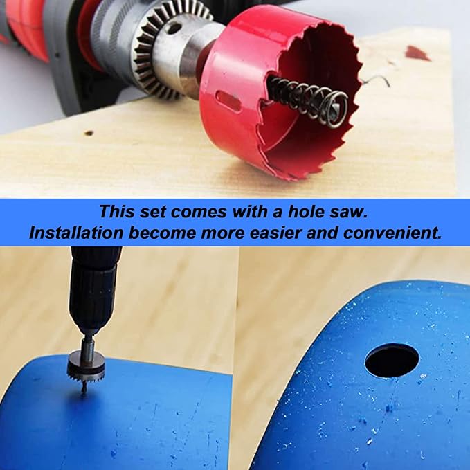 4 PCS Rain Barrel Bulkhead Fitting kit with Plugs and Hole Saw Tool, 3/4" (Inside Diameter is About 25mm) PVC Spigot Connector Kit for Rain Barrels Pools Aquariums (25mm ID Bulkhead 3/4")