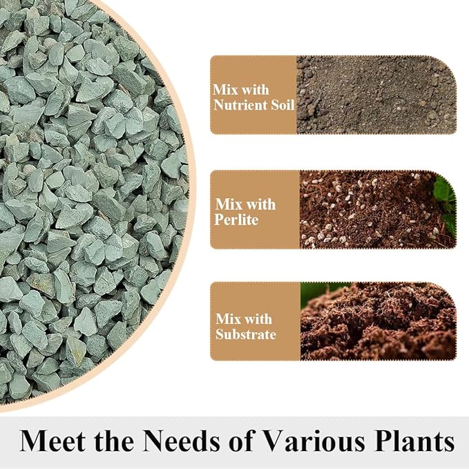 Succulents and Cactus Green Zeolite Rocks, Decorative Stones Pebbles for Indoor Plants, Bonsai, Fairy Gardening, Terrarium, 2lb