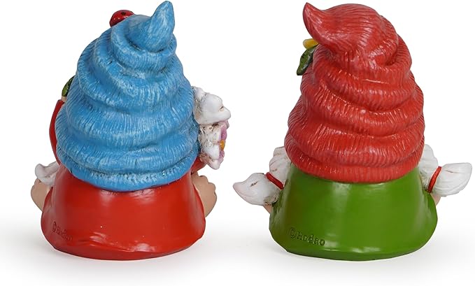 Hodao Spring Garden Decorations - Gnomes Decorations - Summer Gnomes Decorations - Ladybug Flower Decor - Spring Home Decor - Foot Gnomes(2Pcs) (Multicolor)