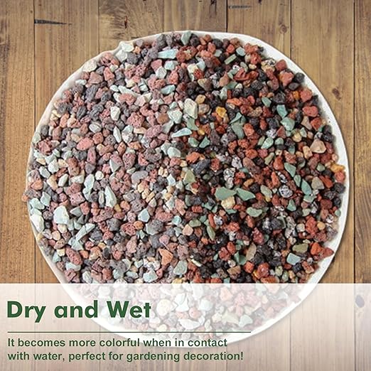 11 Pounds Mix Horticultural Lava Rocks, 5-8 mm Lava Rocks for Plants, Bonsai Rocks Horticultural Grit Soil Cover Gravel for Succulents and Hydroponics, Fairy Gardening, Top Dressing, Plant Drainage