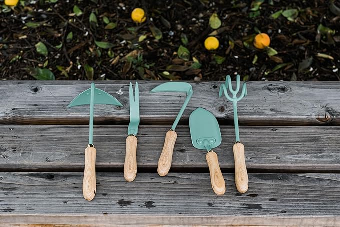 Barebones Dandelion Weeding Fork - Gardening Hand Tools - Japanese Hand Weeder, Weed Puller, and Weed Remover Tool (Ash/Mint)