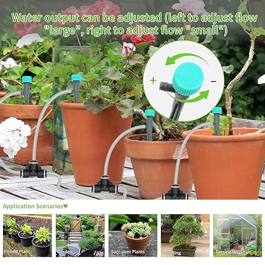 Automatic drip Irrigation System,DIY Indoor Plant Watering System,Self-Priming Pump, programmable Timer, Indoor Pot Plant Watering Device