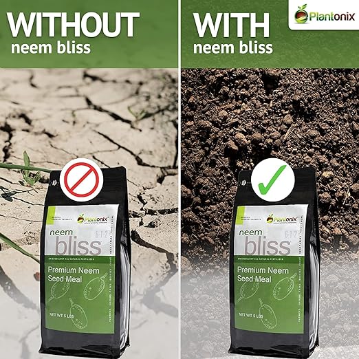 Coco Coir 650gm Bricks (5-Pack) + Neem Bliss (5lbs) - OMRI-Listed Coco Coir & Neem Seed Meal Fertilizer for Plants - All Natural Neem Cake Fertilizer - Organic Coco Coir for Plants, Herbs, Gardening