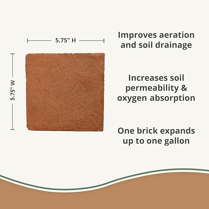 Coco Coir 250gm Bricks (10-Pack) + Perlite Bliss (8 Qts) - OMRI-Listed Coco Coir & Organic Perlite for Plants - Compressed Coco Coir Bricks with Low EC & pH Balance - Horticultural Perlite for Plants
