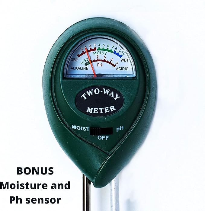4 Large Plant Watering Globes - Plant Watering Devices - Plant Watering Bulbs - Self Watering Spikes - Self Watering Planter Insert - Hand Blown Glass - Free Moisture Meter by Cotswold Homeware