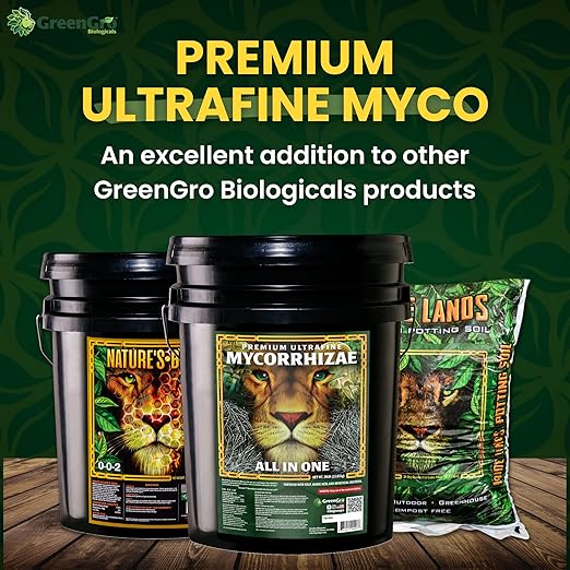 GreenGro Premium Ultrafine Myco - Mycorrhizal Inoculant & Water Soluble Root Enhancer from Superior Strains/Improves Nutrient Uptake & Eases Transplant/Indoor & Outdoor Plant Fertilizer (30 lb)