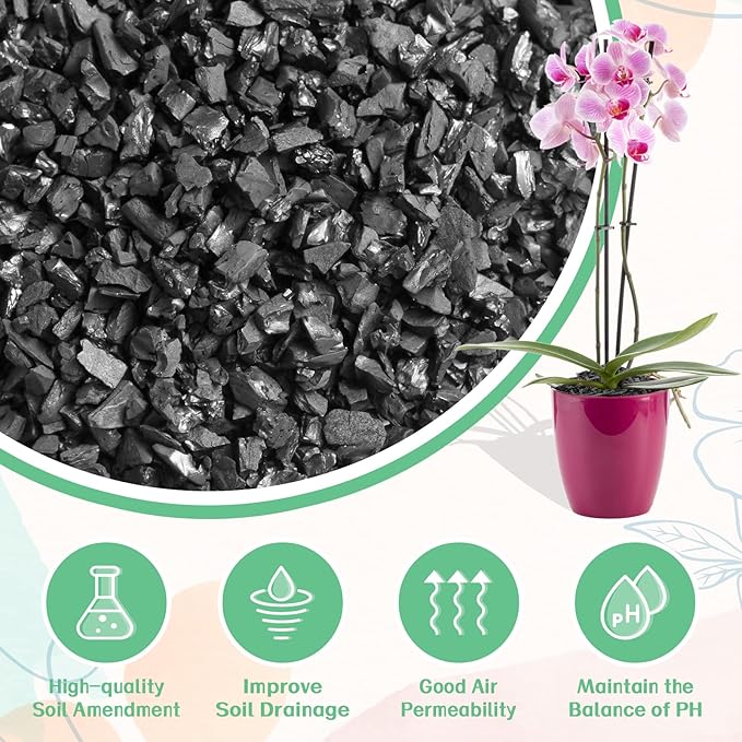 Legigo 10QT All Natural Horticultural Charcoal- Activated Hardwood Plant Charcoal for Soil Amendment, Conditioning Bonsai Soil, Succulent Soil, Terrarium Supplies, Indoor Plant Potting Soil