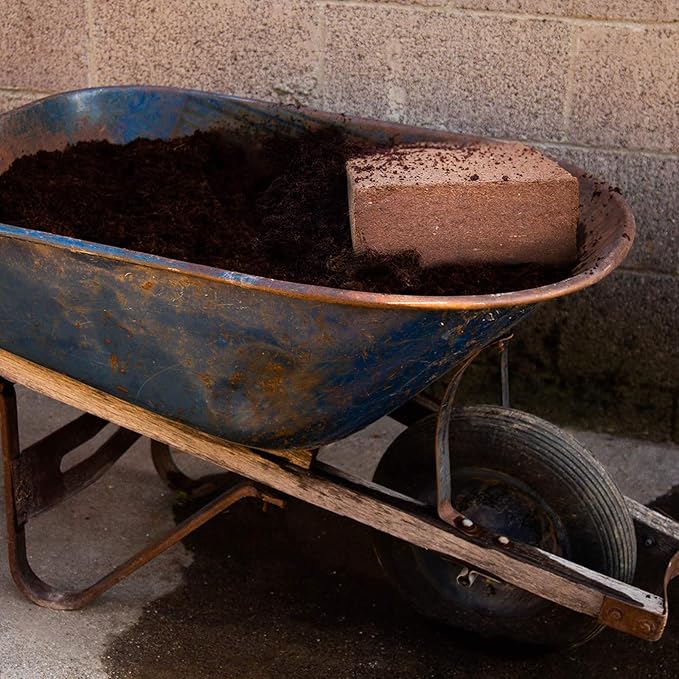 Minute Soil - Compressed Coco Coir Brick, Fiber Grow Medium, Potting Soil Indoor Plants and Outdoor Plants, 1 Block = 15 Gal Planting Soil, Peat Free OMRI Organic, Mountain Valley Seed Company