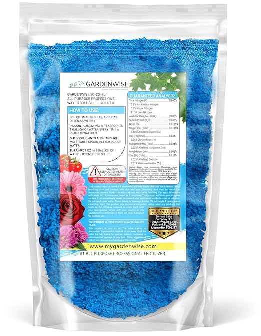 20-20-20 Water-Soluble Fertilizer β Powder for Liquid Plant Food for Indoor & Outdoor Plants, Orchids, Vegetables, Lawns, Flowers β 20 20 20 Fertilizer (3 QUARTS)