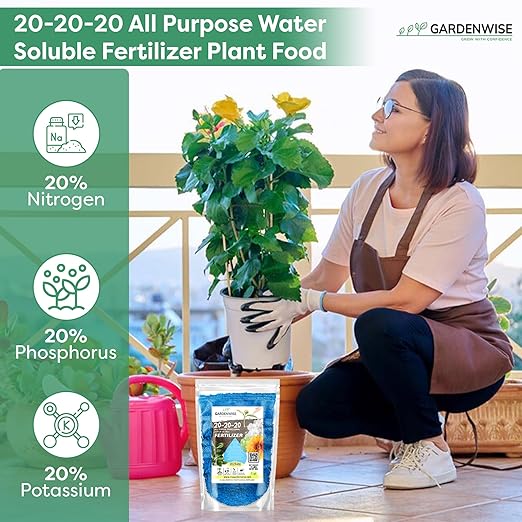 20-20-20 Water-Soluble Fertilizer β Powder for Liquid Plant Food for Indoor & Outdoor Plants, Orchids, Vegetables, Lawns, Flowers β 20 20 20 Fertilizer (3 QUARTS)