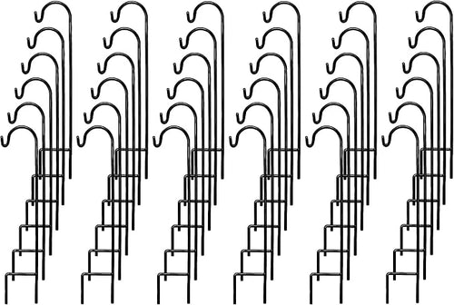 Ashman Shepherd's Hooks 35 Inch (36 Per Pack), Black, Made of Premium Metal for Hanging Solar Lights, Bird Feeders, Mason Jars, Christmas Lights, Lanterns, Garden Stakes and Wedding Décor.