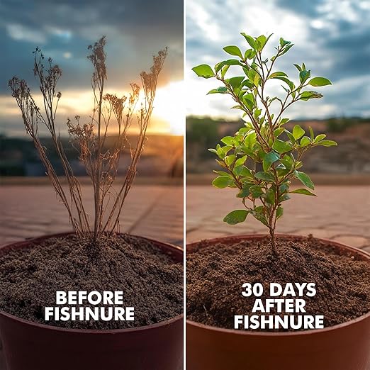 Fishnure - Humus Fish Compost Fertilizer for Indoor Plants, Outdoor Houseplant Fertilizer Supports Natural Production of Plant Food for Houseplants, Gardening Essentials, Gardener Gifts, 8 lbs