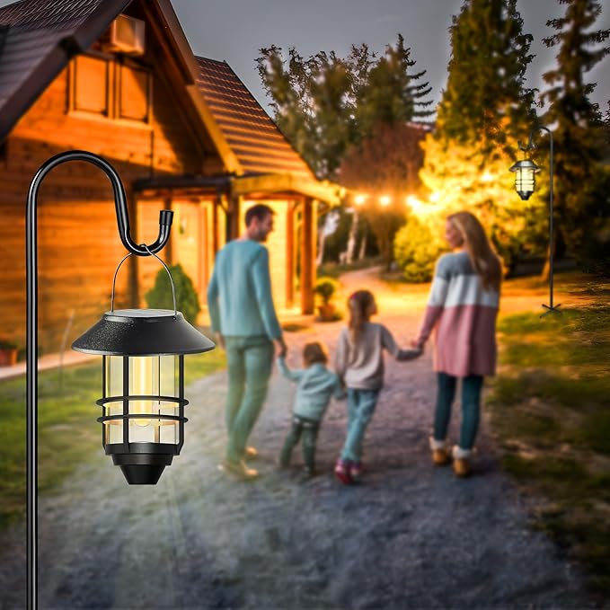 XDW-GIFTS Bird Feeder Pole for Outdoor, 45 Inch Shepherds Hooks Heavy Duty Garden Pole for Hanging Plant Basket, Solar Light Lanterns, Garden Plant Hanger Stands with 5 Base Prongs