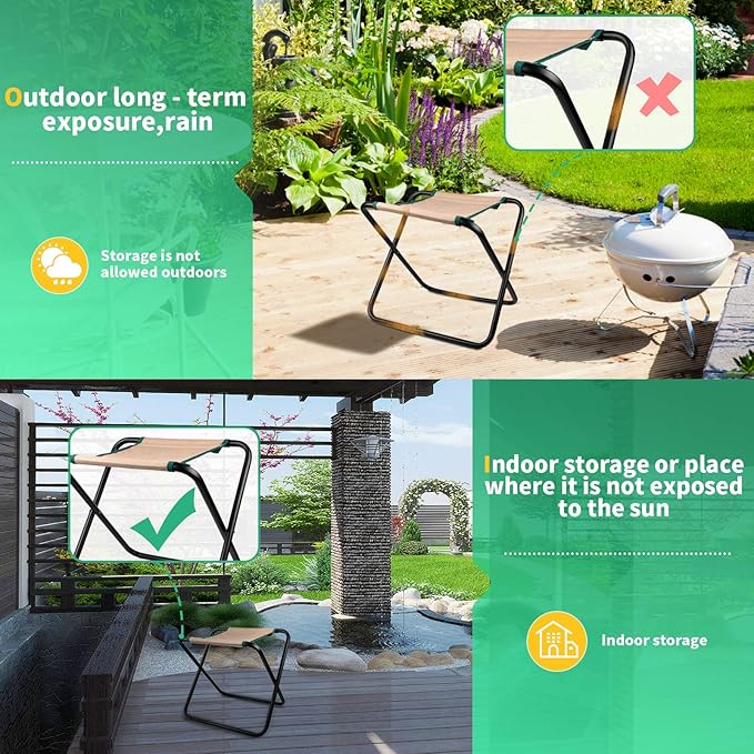 9 PCS All-in-one Garden Tools Set, Heavy Duty Cast-Aluminium Alloy Gardening Tools Kit with Folding Stool Seat&Detachable Canvas Tool Bag , Non-Slip Rubber Grip, Outdoor Hand Tools