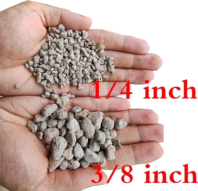 Voulosimi Garden Pumice Rock Horticultural Cactus Bonsai Succulent Soil Additive for Plants, Landscaping, Vase Fillers (1/4 inch, 3 LB)
