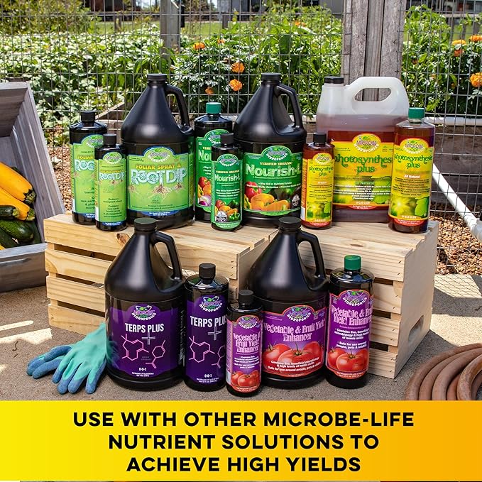 Microbe Life Hydroponics Premium Photosynthesis Plus to Grow Fruits, Vegetables, and Herbs, The Best Professional Big Bud Grow, Use with Any Feeding Systems Including Hydroponics or Soil, 32 Ounces