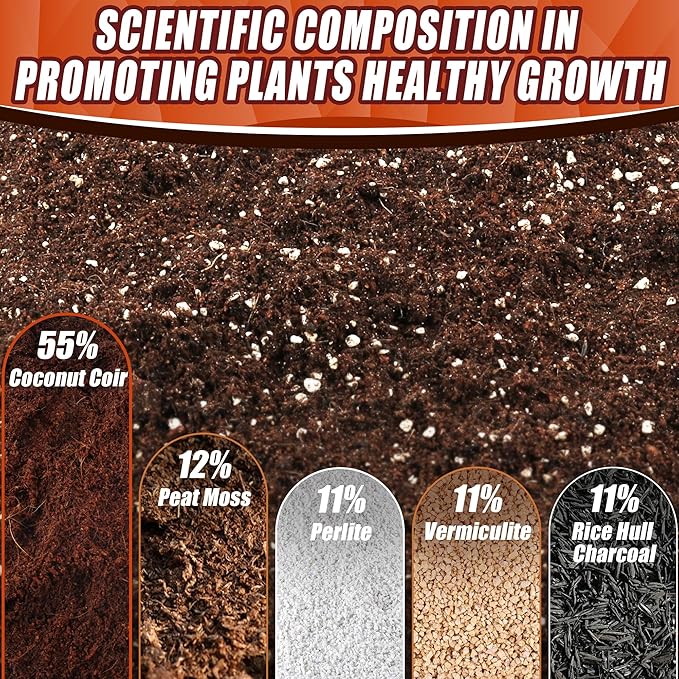 AVALUTION Potting Soil Mix - 18QT Soil for Indoor Plants, All Natural and Organic Plant Soil for Seed Starting, Loose and Breathable Garden Soil for Spices, Herbs & Vegetables