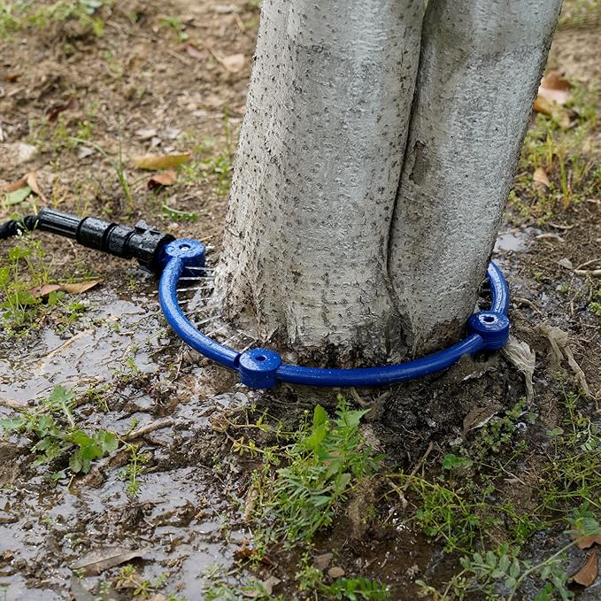 360°Tree Water System Tree Watering Ring Circle Sprinkler and Irrigation System Targeted Water for New Tree Outdoor Plants Raised Garden Bed Shrub