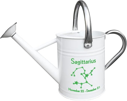 Metal Watering Can for Outdoor and Indoor Plants, Watering Can Decor, 1 Gallon (Sagittarius)