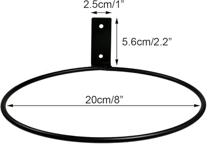 6 Pack 8in Flower Pot Holder Ring Wall Mounted Metal Planter Hooks Hangers Wall Bracket Wall Planter Hook (6, 8")