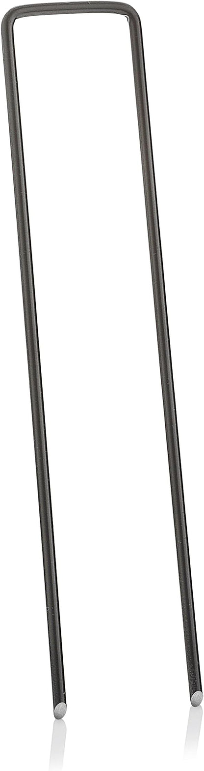 100-Pack 6'' 11 Gauge Heavy-Duty U-Shaped Garden Stakes Staples Spikes Pins Pegs - Ground Stakes for Anchoring Landscape Fabric