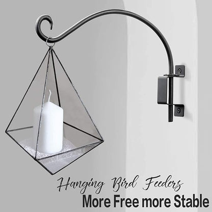 Qiang Ni Swivel Plant Hanger Bracket: Bird Feeder Hanger for Outdoor Wall Mount (12 - A, 12 Inch)